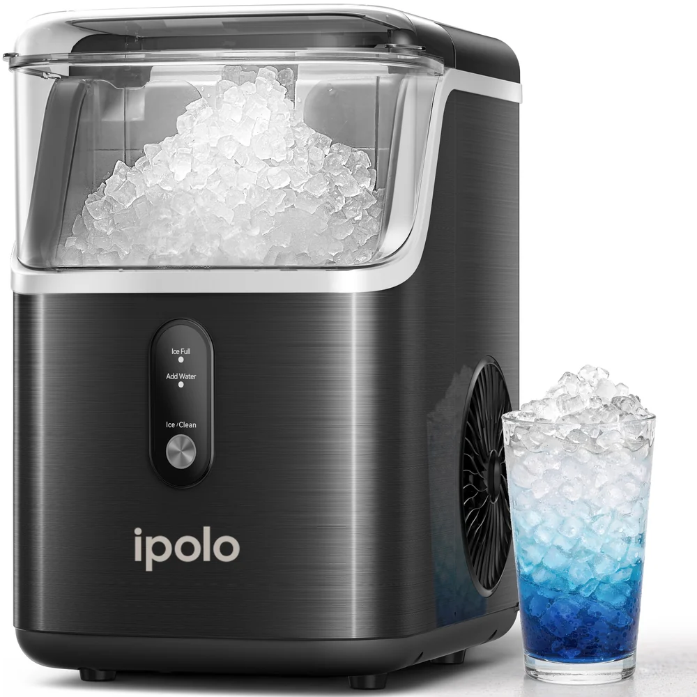ipolo 33 lb countertop nugget ice maker