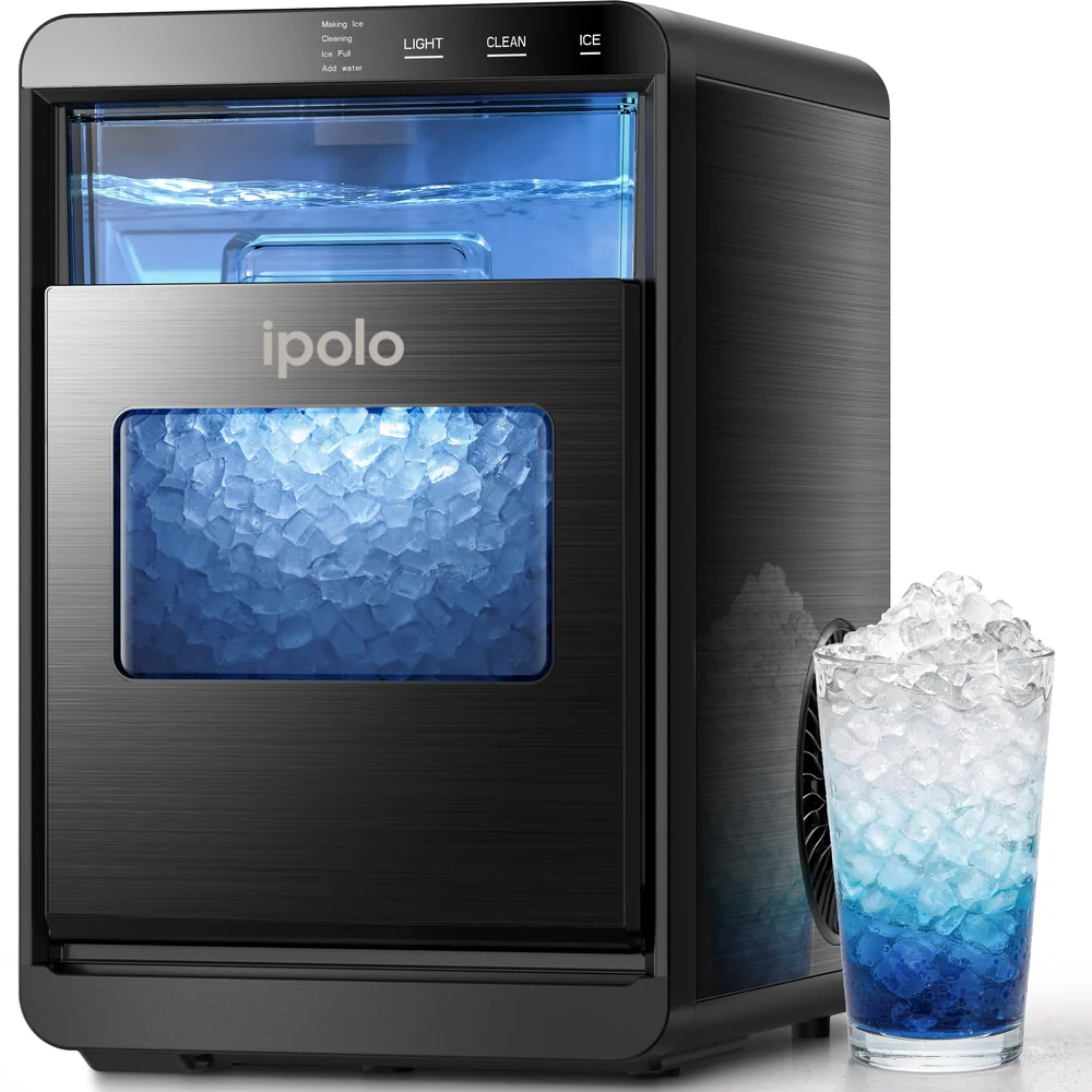 ipolo 44 lb countertop nugget ice maker