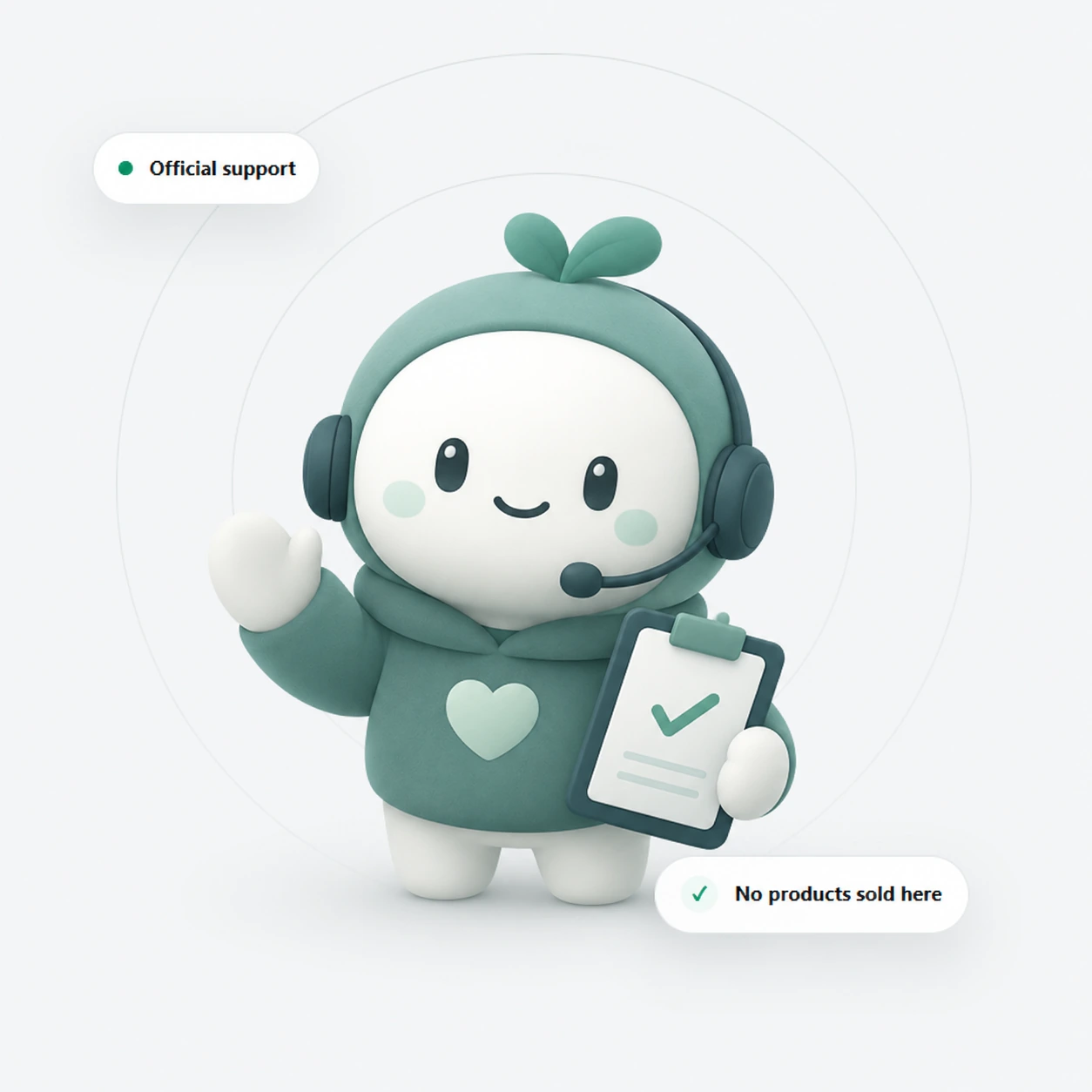 Friendly ipolo support mascot illustration